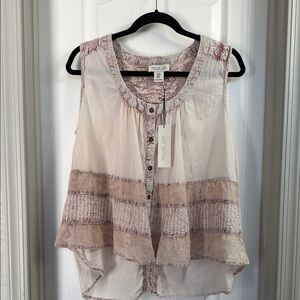 Rachel Zoe Cream Blouse Elegant Top NWT Size- M